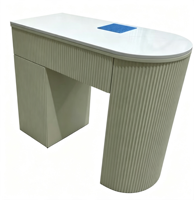 Table de Manucure Prix Usine, Station de Bar à Ongles avec Collecteur de Poussière, Plateau en Marbre, Ensemble de Mobilier de Luxe Écologique pour Salon de Beauté et Atelier