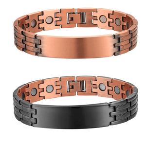 <span class=keywords><strong>Bracciale</strong></span> <span class=keywords><strong>con</strong></span> <span class=keywords><strong>nome</strong></span> personalizzato braccialetto di rame <span class=keywords><strong>con</strong></span> forza magneti di rame magnetici terapia braccialetti per la vendita banda magnetica per gli uomini - Product Image 1