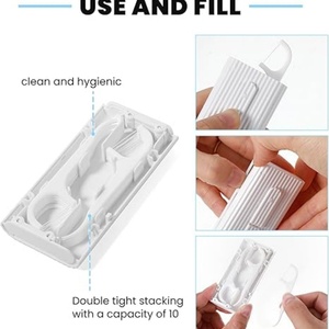Portable Dental Floss Case Automatic Dental Floss Pick Organizer Case Travel Flosser Dispenser Storage Case with 10 Floss Picks - Product Image 3