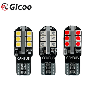 Bombilla LED CANBUS Gicoo T10 12V para Reemplazo de Luz Trasera de Coche, Blanca, Ámbar, Roja - Product Image 1