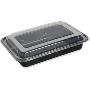 TORECT32 Envase de Plástico Desechable Negro/Transparente para Alimentos de 32 oz con Tapa 8.81 X 6.02 X 2.24 150/Caja - Product Image 1