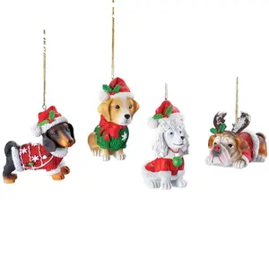 Enfeites de pendurar árvore de cachorro, enfeites personalizados de pendurar para pendurar na árvore do natal