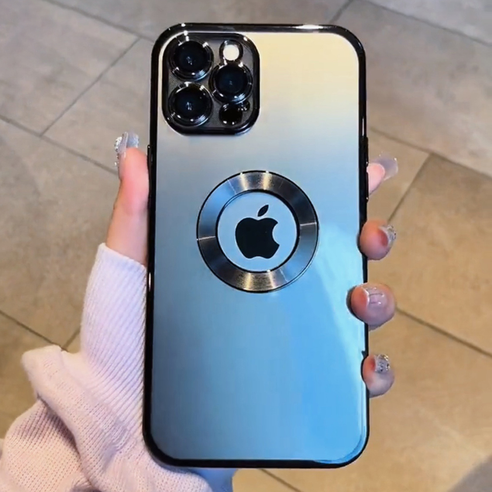 Laudtec роскошное покрытие прозрачный логотип отверстие ударопрочный чехол для телефона iPhone 11 12 13 14 Pro Max XR X XS 8 Plus защитный чехол для объектива