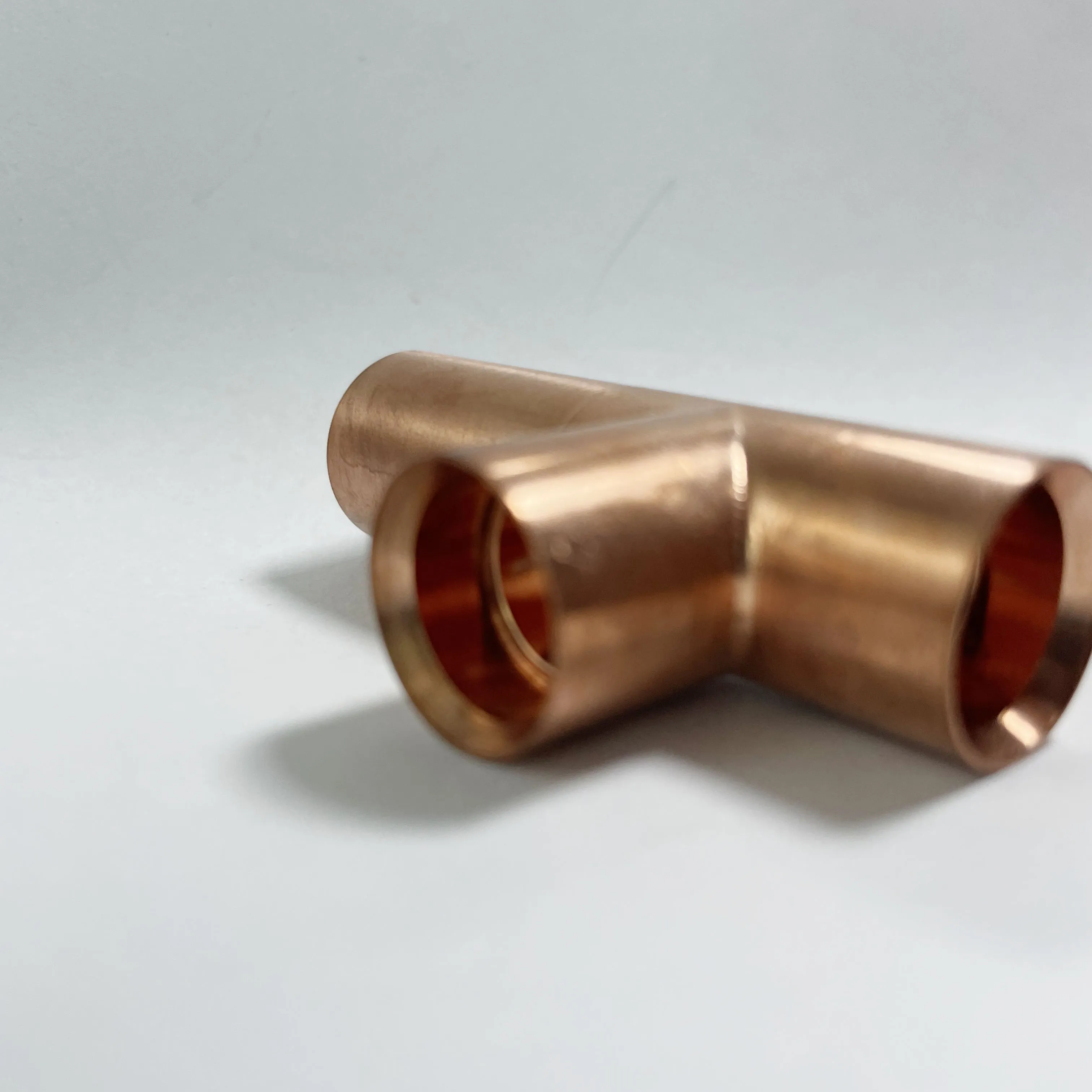 Raccordi a t in rame personalizzati di fabbrica raccordi per tubi idraulici con connettore a gomito in rame per refrigerazione