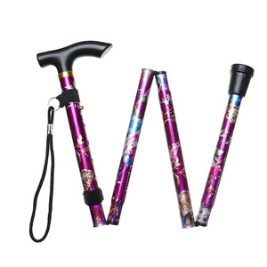 Bastón Plegable con Diseño de Zorro Ardiente, 84-93 cm, Mango Telescópico, Bastón para Caminar al Aire Libre - Product Image 4