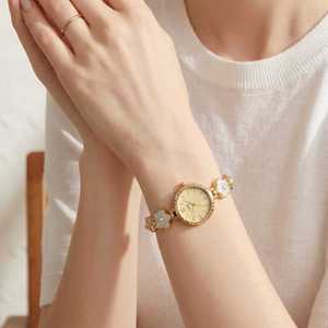 Rose Carved Mother-of-<b>Pearl</b> Women's <b>Watch</b> - Niche Design Waterproof Quartz <b>Watch</b> for Gentle Everyday Style - Product Image 1