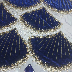 Прекрасный качество модное свадебное платье свадебное кружевное ткань вышивка бисером - Product Image 1