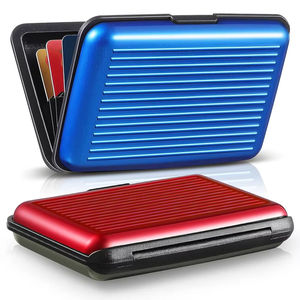 Blocking Aluminum <b>Card</b> Case - Credit <b>Card</b> <b>Protector</b> Business <b>Card</b> Holder Metal ID Organizer Wallet 6 Slots for Women Men - Product Image 1