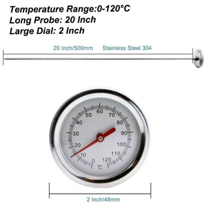 Termometro per Compost da 20 Pollici con Quadrante da 2 Pollici, Sonda Lunga in Acciaio Inossidabile, Nessuna Batteria Richiesta - Product Image 4