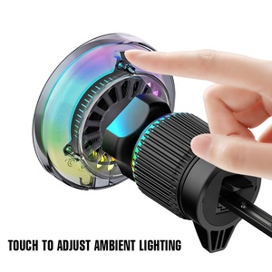 Cargador inalámbrico de coche de refrigeración con ventilador magnético Qi2 15W de precio competitivo con luz ambiental - Product Image 3
