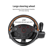 Volant de Course pour Jeux PS4 avec Angle de Braquage de 270 Degrés pour Switch/PS4/PS3/XBOX ONE/XB360/PC
