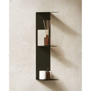 Étagère murale verticale en métal Finn, acier thermolaqué mat, style industriel moderne, pour salon, bureau, rangement mural - Product Image 1