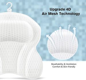 Cuscino da <span class=keywords><strong>bagno</strong></span> in rete 4D con ventosa per cuscino da <span class=keywords><strong>bagno</strong></span> per vasca da <span class=keywords><strong>bagno</strong></span> - Product Image 6