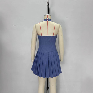 Ropa <span class=keywords><strong>de</strong></span> Mujer, Vestido Halter sin Mangas, Falda Corta, Estilo Ligero y Lujoso, Liquidación <span class=keywords><strong>de</strong></span> Alta Gama - Product Image 4