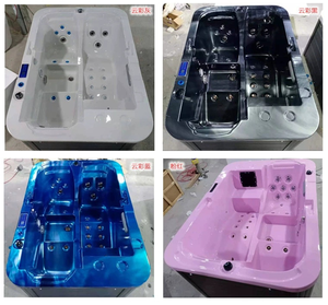 Luxe 4-6 personne Acrylique Shell Hot Tub <span class=keywords><strong>Spa</strong></span> Extérieur Avec Jacuzzier Et Bain De Massage De Fête - Product Image 5