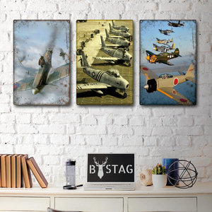 We keren niet naar 911 bellen Retro moderne grafische wanddecoratie van roestvrij aluminium metaal met geweermotief - Product Image 2