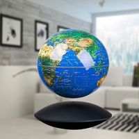 Globo Terráqueo Magnético Levitante para Decoración Moderna de Oficina y Hogar, Mapa del Mundo Flotante con Control, Material Plástico, Impresión Digital