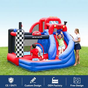 <span class=keywords><strong>Castillo</strong></span> Inflable con Tobogán Doctor Dolphin, <span class=keywords><strong>Castillo</strong></span> de Brinco Personalizable para Niños, Interior y Exterior - Product Image 1