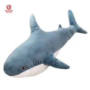 Stuffed Animal Toy Soft Reading Pillow Cushion Shark Doll 1.4M Giant Shark Plush