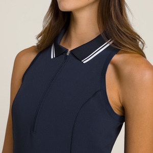 Vestido de Tenis Sólido con Logotipo Personalizado, Falda Deportiva Ajustada de Secado Rápido, Falda de Tenis Azul Sexy, Vestido de Golf para Mujer - Product Image 4