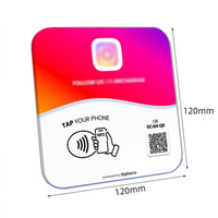 Carte de Révision d'Entreprise NFC Époxy Haute Fréquence Puce 215, Tag Google Avis Personnalisé pour la Promotion Commerciale et le Partage de Lien Numérique