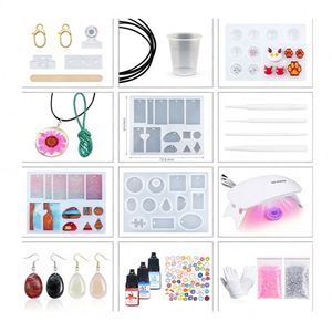 Kit de Resina para Joyería al por Mayor, Kit de Fabricación de Manualidades con Resina UV Transparente, Moldes de Silicona, Herramientas, Accesorios y Suministros - Product Image 2