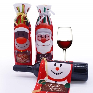 Set di bottiglie di vino con pavone artificiale fabbrica all'ingrosso decorazioni per la tavola da pranzo a <span class=keywords><strong>casa</strong></span> per le <span class=keywords><strong>vacanze</strong></span> di <span class=keywords><strong>capodanno</strong></span> stampate - Product Image 5