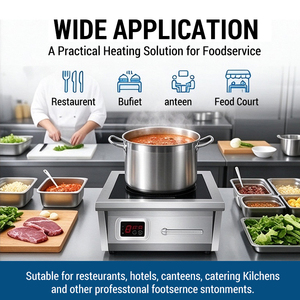 In-Smart Cocina de Inducción Comercial de 220V, Plana, de Alta Potencia, con un Solo Quemador, de Acero Inoxidable, con Sensor Táctil - Product Image 4