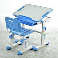 Ensemble de table d'étude ergonomique bon marché pour l'école chambre salon plastique rose bleu gris