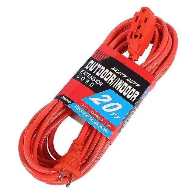 Economical 3 Pin 20ft American Standard Power Extension Cord CCA Male to Female Cable Factory Price