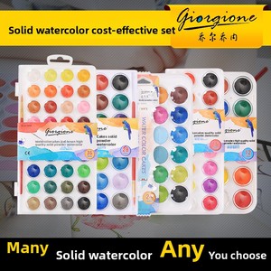 Juego <span class=keywords><strong>de</strong></span> Pinturas <span class=keywords><strong>de</strong></span> Acuarela en Pastel <span class=keywords><strong>de</strong></span> Fábrica China, en Oferta, 12, 16, 24, 28, 36, 48 Colores en Caja <span class=keywords><strong>de</strong></span> Plástico con Pincel Gratis - Product Image 2