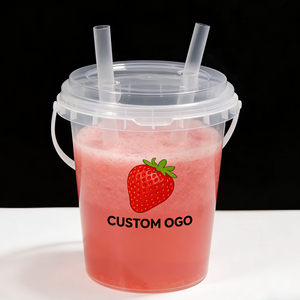 Vaso de Plástico Desechable Transparente para Exteriores de 8oz, 9oz, 10oz, 1000ml con Logotipo Impreso, para Niños, Café Helado, Helado, Material PP, 90mm de Diámetro - Product Image 6