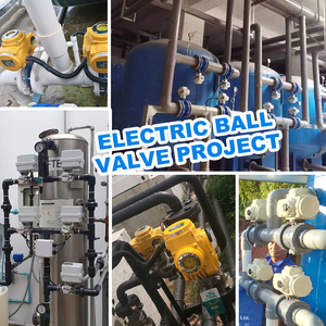 Electric Actuated DC24V On-off 4-20mA RS485 Regulation Type T Port Stainless Steel 304 PN16 3 Way Flange <strong>Ball</strong> <strong>Valve</strong> - Product Image 6