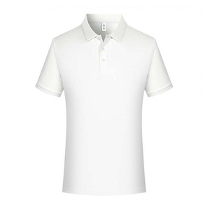 Polo Shirt Cotton Solid Color Moisture Wicking Daily Wear Short Sleeve - Product Image 1