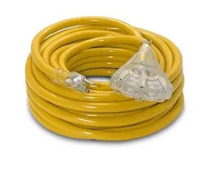 15-Amp 50-ft 10/3 Lighted Heavy Duty 3-Outlet Extension cord