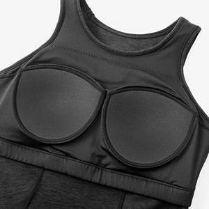 Training Tank <b>Top</b> <b>With</b> <b>Built</b>-<b>In</b> <b>Bra</b> Supportive Workout Yoga Gym Tank For Women - Product Image 3