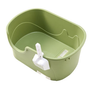Grande Semi-Fechado <span class=keywords><strong>Cat</strong></span> Litter Box Retângulo PP Plástico <span class=keywords><strong>Cat</strong></span> <span class=keywords><strong>Toilet</strong></span> Areia Com Placa De Vazamento e Pá De Saída De Fábrica - Product Image 1