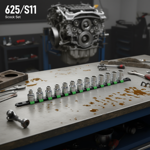 625/S11 <b>Socket</b> Set 11 Pc Metric Chrome Vanadium Steel For Auto Repair Tools - Product Image 3