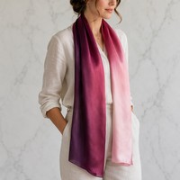 Écharpe carrée de luxe 100% soie de mûrier à motif géométrique 17cm*145cm, imprimée numériquement, douce pour la peau, pour femme, toutes saisons
