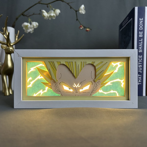 20*9CM venta al por mayor nuevo Dragón Son <span class=keywords><strong>Goku</strong></span> Vegeta <span class=keywords><strong>Buu</strong></span> Anime USB luz nocturna DIY iluminación creativa pintura - Product Image 3