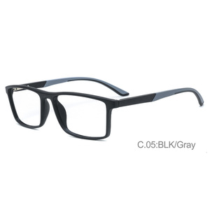 Monturas de gafas Tr90, montura óptica rectangular de borde completo, ligera, unisex, para hombres y mujeres, color negro C.01 - Product Image 5