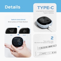 Cinta Métrica Inteligente WELLAND con Bluetooth, Cinta Métrica Electrónica Digital con Aplicación para Fitness y Pérdida de Peso, OEM ODM