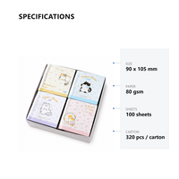 Cuaderno Cuadrado Kawaii de Bolsillo A7 con Mini Bolígrafo, Páginas Sin Líneas, 100 Hojas, 80GSM, Papelería Infantil al por Mayor