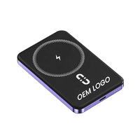 Batería Externa Magnética Ultrafina de 5000 mAh para iPhone, Cargador Inalámbrico Rápido, Estación de Carga Portátil para Teléfono Móvil