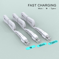 PZX V157/V158/V159s Kabel Charger Cepat Tipe C Ponsel Datar Kabel Data Usb Mikro Pengisian Cepat Kabel Tipo C UNTUK Iphone 13 Pro