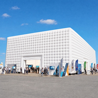 Tente de réception gonflable en PVC de qualité commerciale, grande tente blanche pour expositions professionnelles
