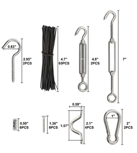 Accesorios de Hardware de Cable ganchos Cordón de acero inoxidable colgante de alambre de jardín foto de alambre y Cable barandilla Kits - Product Image 6