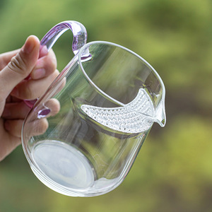 Glass Green <b>Tea</b> Brewing Vessel Crescent Filter Fairness <b>Cup</b> Integrated Heat Resistant <b>Tea</b> Infuser <b>Set</b> - Product Image 4