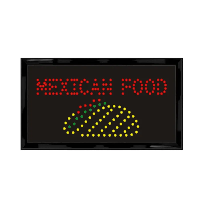 Yeni ürün süper parlak açık Led duvar Neon meksika gıda hareket sensörlü lamba işareti