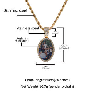 UWIN solmayan bellek kolye resim erkekler kadınlar için paslanmaz çelik fotoğraf çerçevesi kolye kolye - Product Image 6